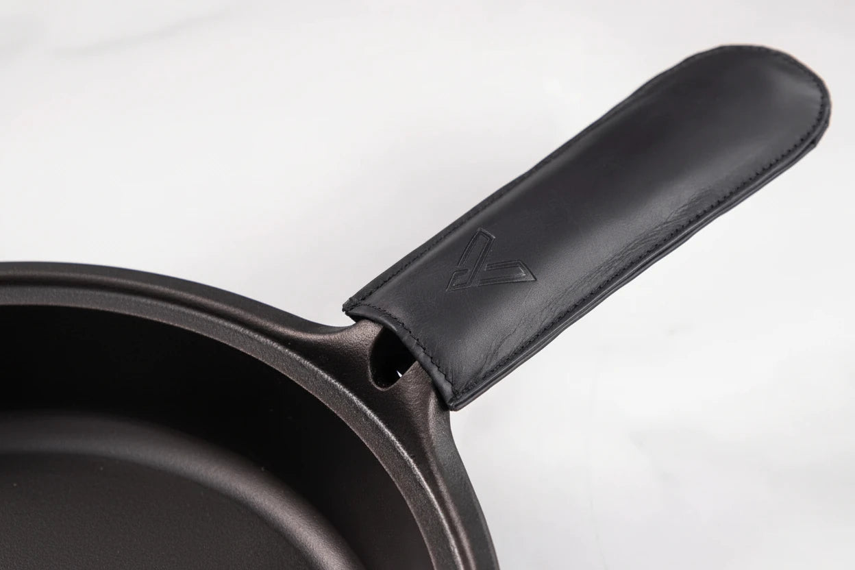 Victoria Signature Classic Cast Iron 12'' Skillet + Leather Handle Barbecue grill online shopping