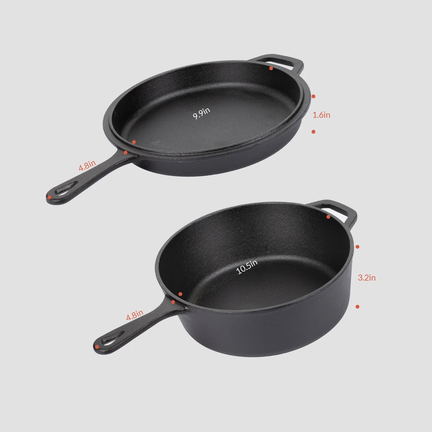 Overmont Cast Iron 3.2 qt. Combo Cooker Barbecue grill online shopping