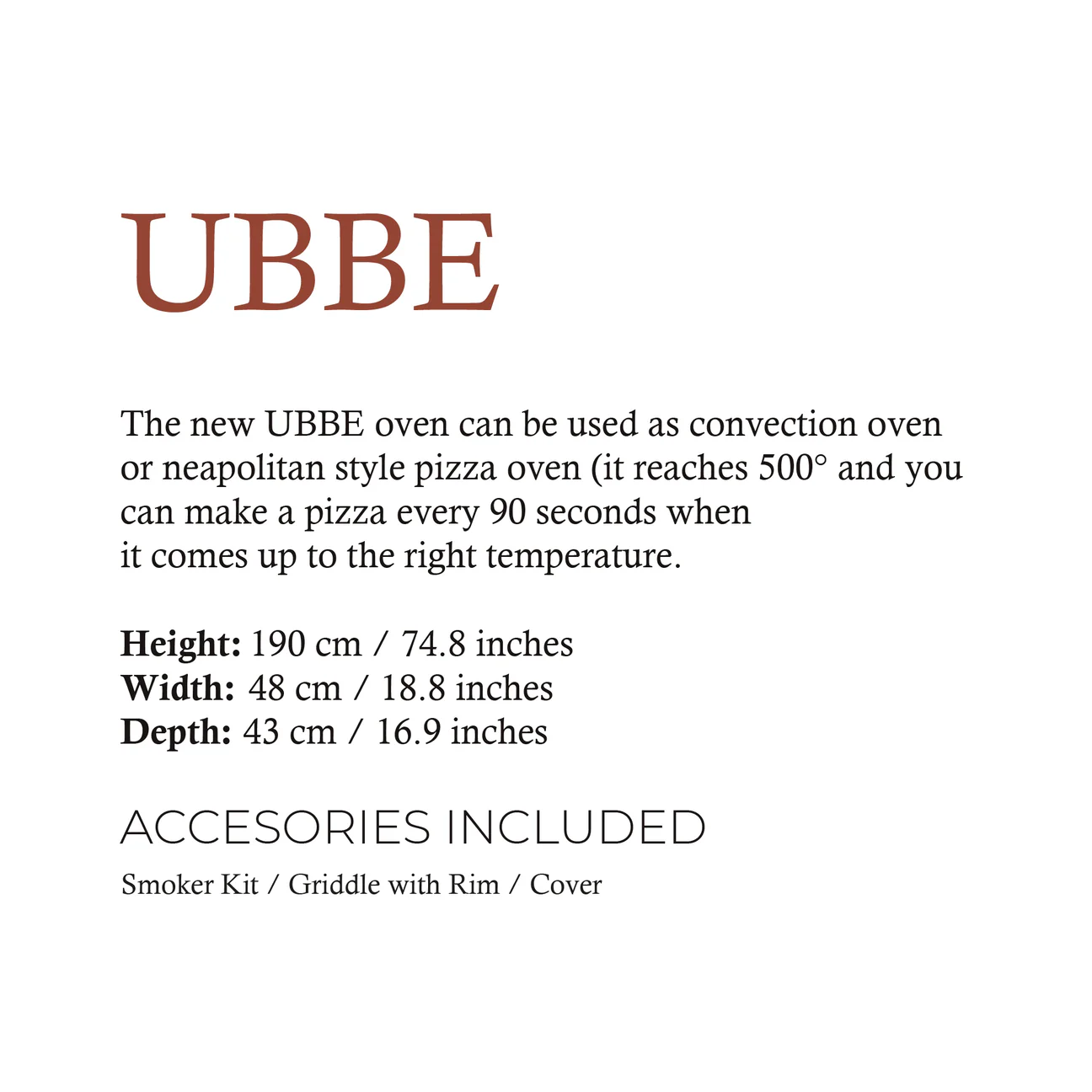 Ubbe Charcoal Oven