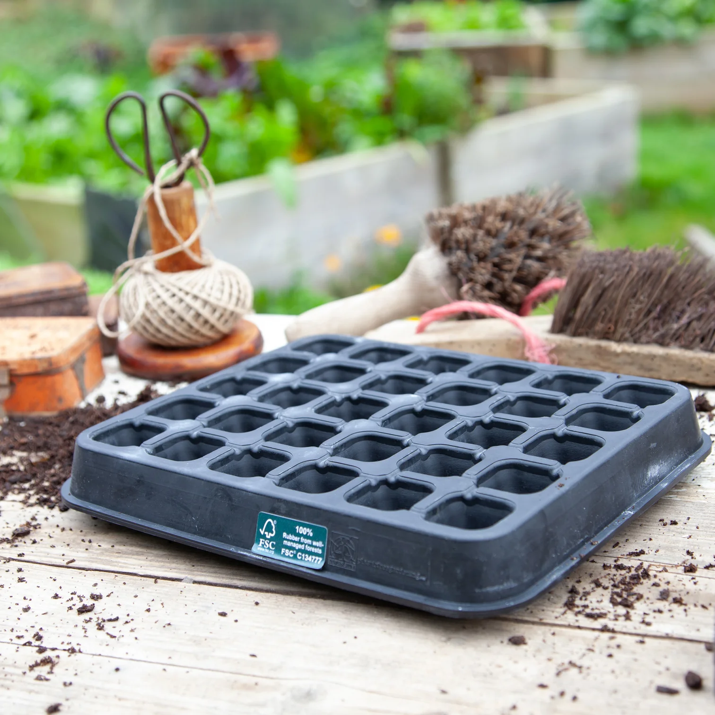 PlasticFreeGardening Natural Rubber 30 Cell Seedling Tray