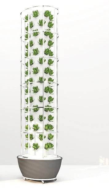 Lyine 100L Vertical Growing Hydroponic Tower with Digital Automatic Water and Light Controlled Cycles, LED Grow Light and Aluminium Alloy Climbing Plant Support Frame