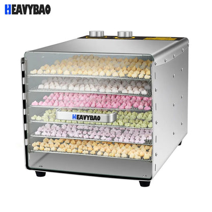 Heavybao Home Dehydrator Mini Household Dryer Fruit, Vegetable, Herb and Meat Drying Machine