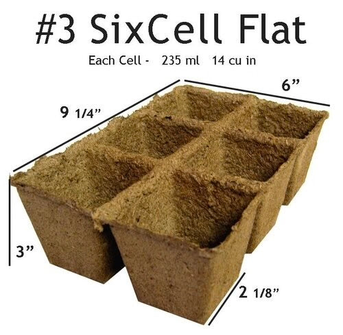 CowPot Plantable #3 Big Six Cell Seeding Tray