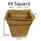 CowPot #4 Square Plantable Pot