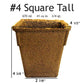 CowPot #4 Tall Square Plantable Pot