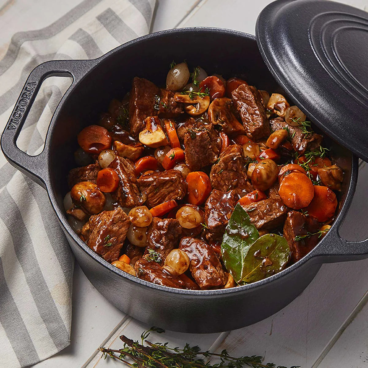 Victoria 6 qt. Cast Iron Dutch Oven with Lid Barbecue grill online shopping