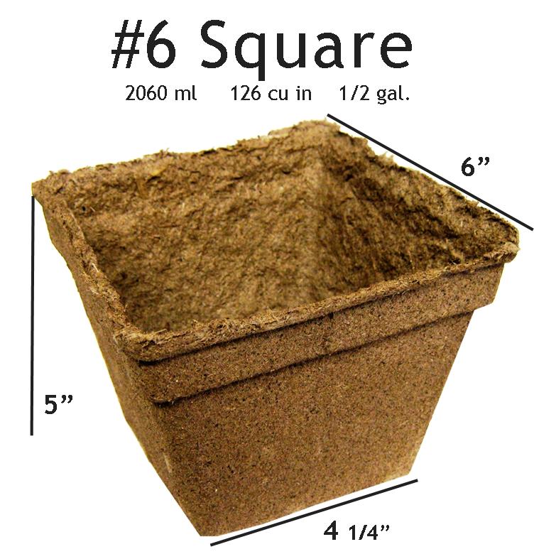 CowPot #6 Square Plantable Pot
