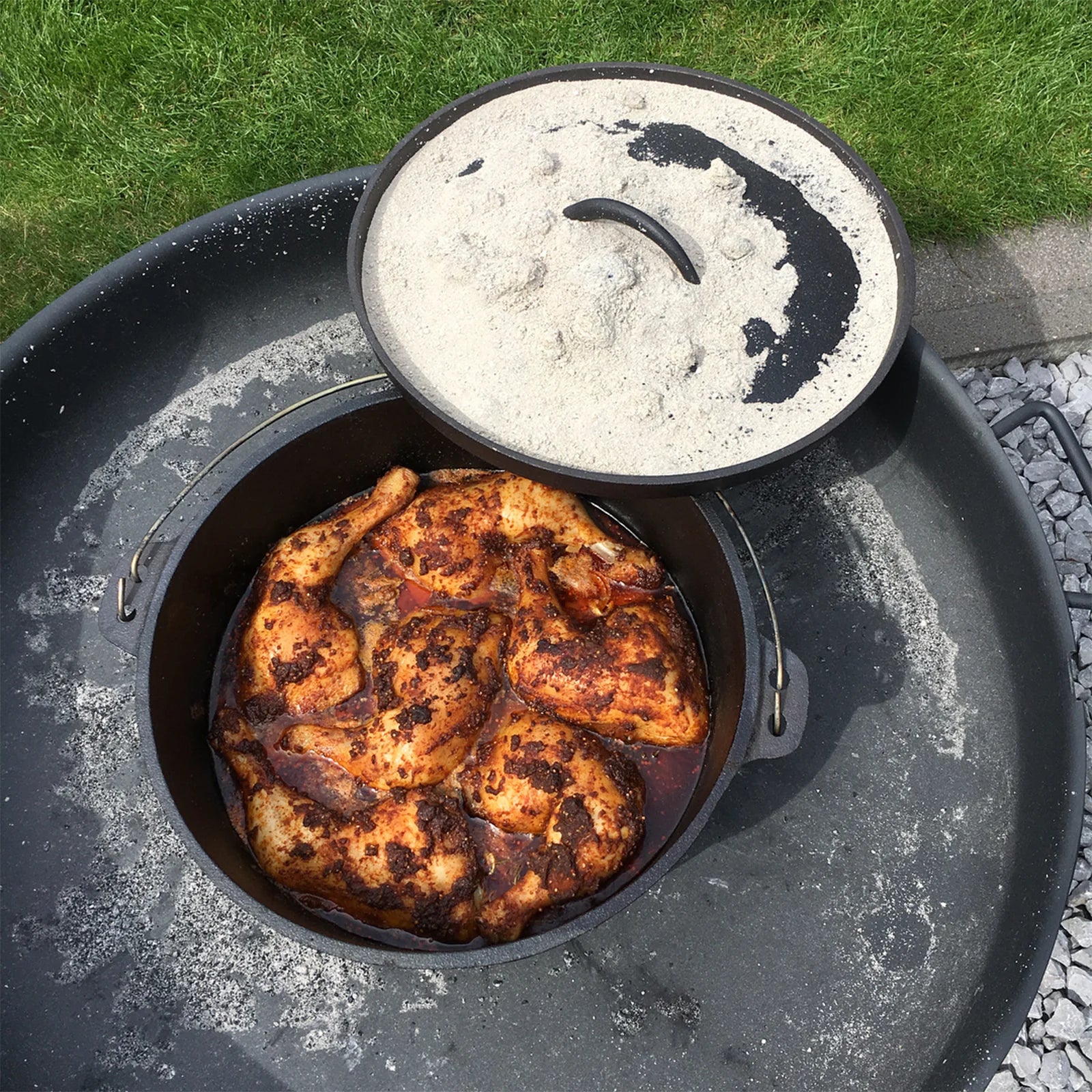 Overmont Cast Iron Camp Dutch Oven Barbecue grill online shopping
