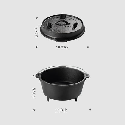 Overmont Cast Iron Camp Dutch Oven Barbecue grill online shopping
