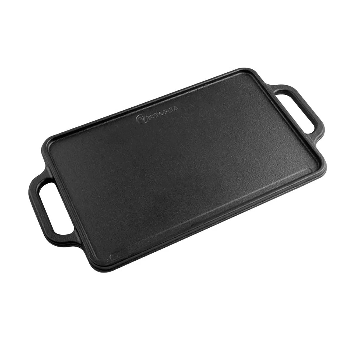 Victoria 13'' x 8.5'' Rectangular Cast Iron Reversible Griddle with Dual Handles Barbecue grill online shopping