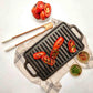 Victoria 13'' x 8.5'' Rectangular Cast Iron Reversible Griddle with Dual Handles Barbecue grill online shopping