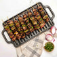 Victoria 13'' x 8.5'' Rectangular Cast Iron Reversible Griddle with Dual Handles Barbecue grill online shopping