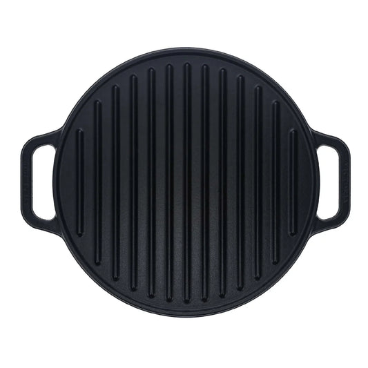 Victoria 12.5'' Round Cast Iron Reversible Grill and Griddle Barbecue grill online shopping
