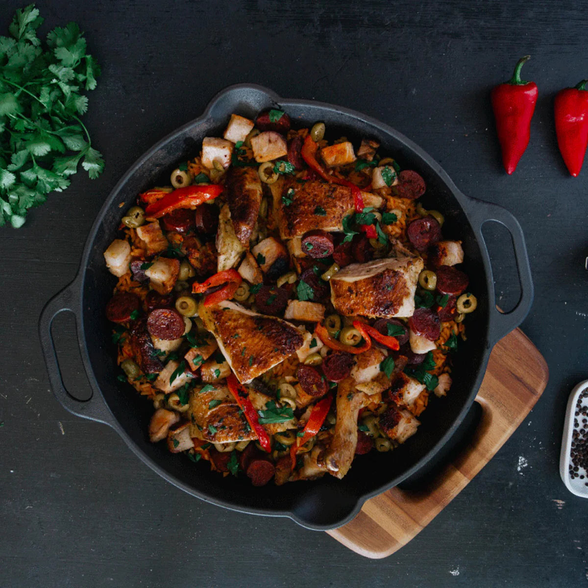 Victoria 13'' Cast Iron Skillet with Loop Handles Barbecue grill online shopping