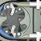 A peristaltic pump in motion.