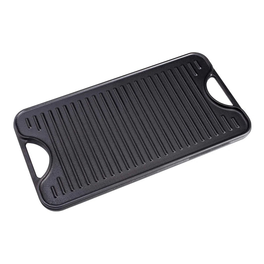 Victoria 18.5'' x 10'' Rectangular Cast Iron Reversible Griddle Barbecue grill online shopping