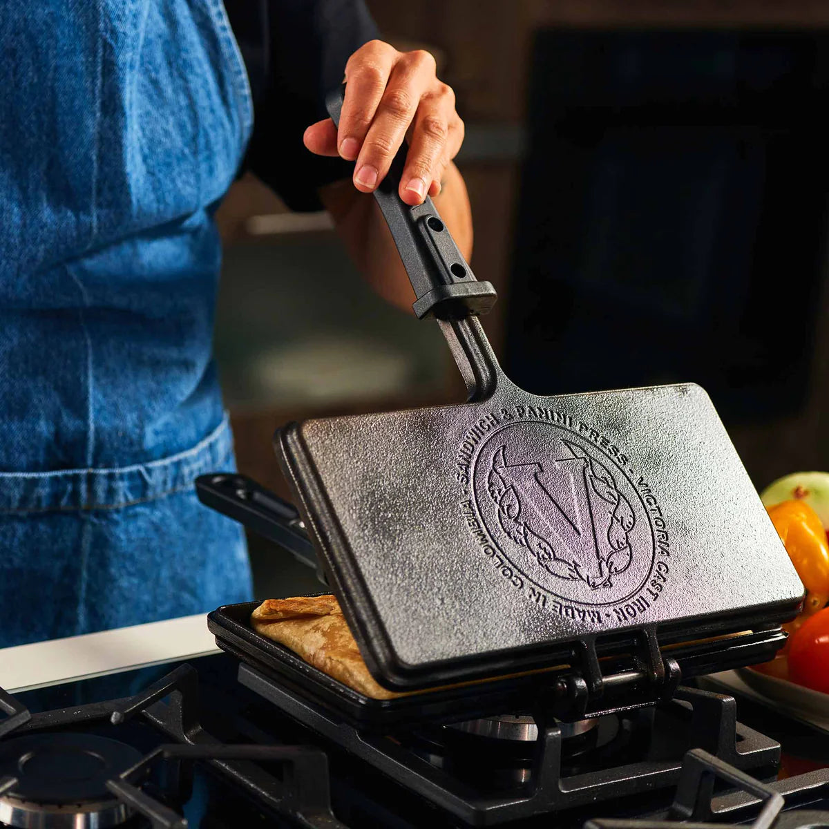 Victoria Cast Iron Sandwich Maker and Panini Press Barbecue grill online shopping