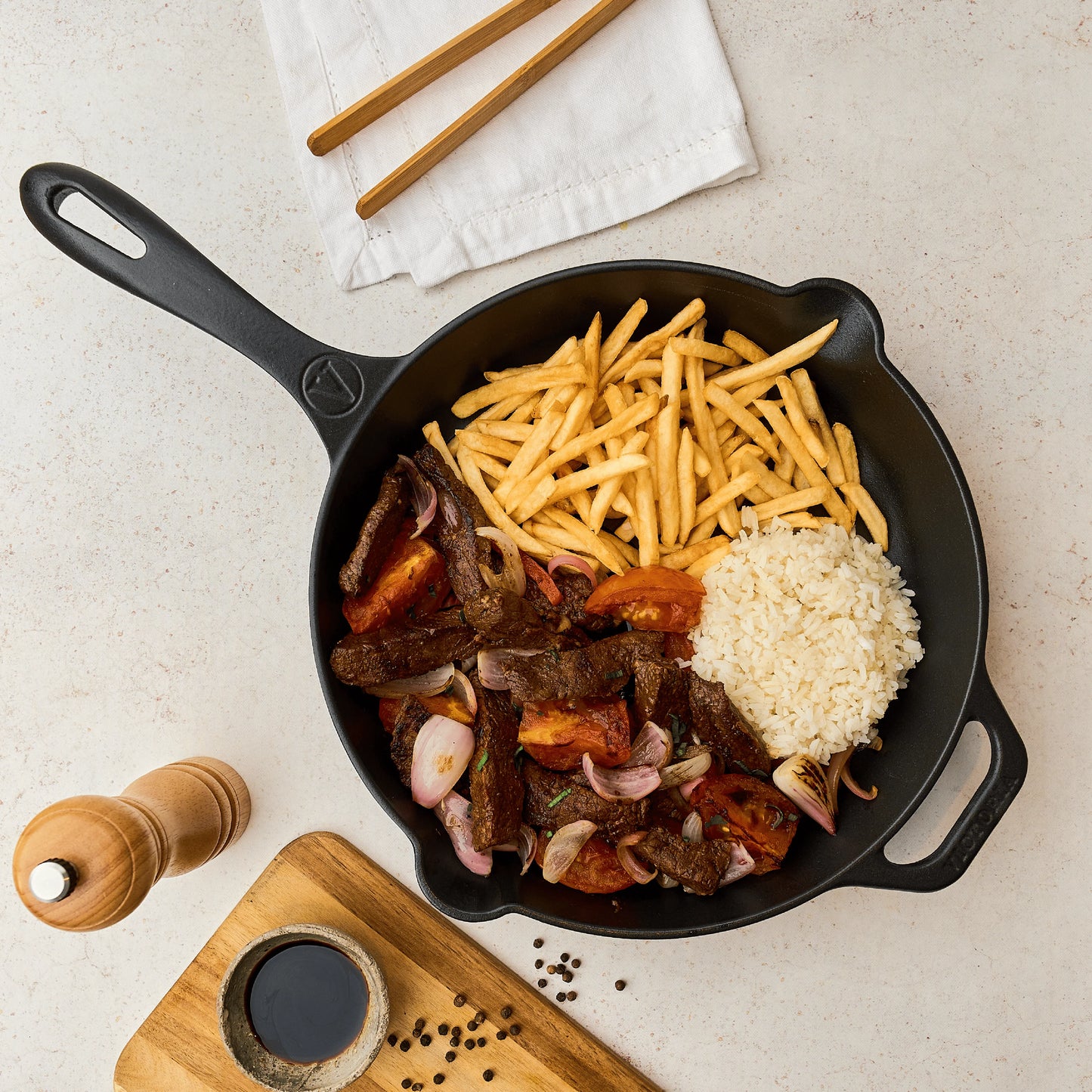 Victoria 12'' Cast Iron Skillet Barbecue grill online shopping