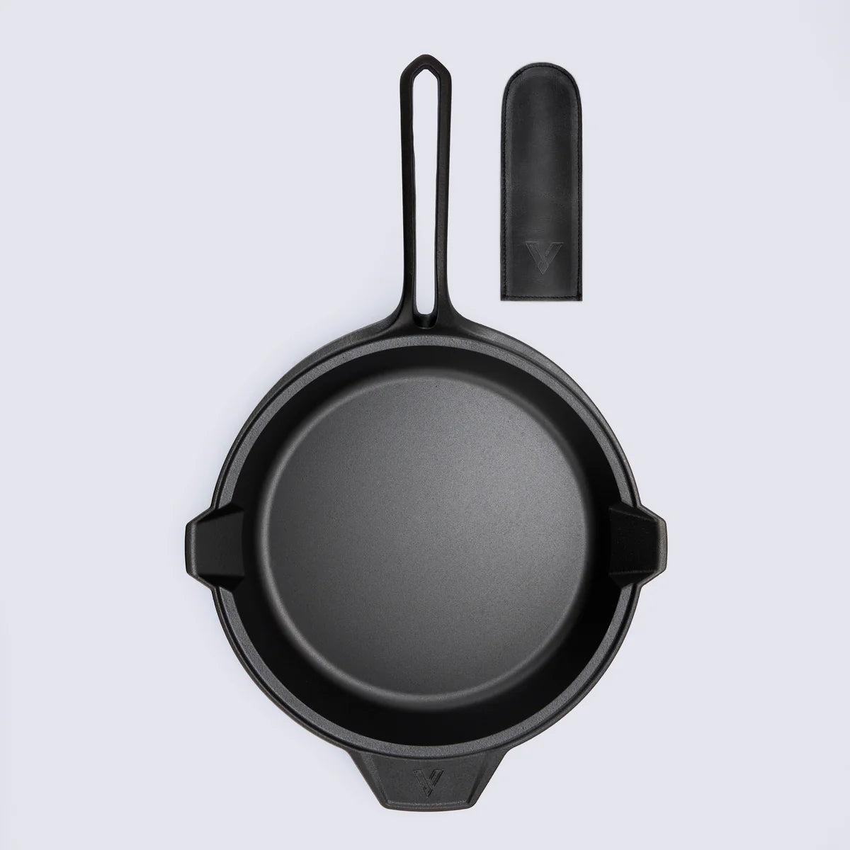Victoria Signature Classic Cast Iron 12'' Skillet + Leather Handle Barbecue grill online shopping