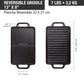 Victoria 13'' x 8.5'' Rectangular Cast Iron Reversible Griddle with Dual Handles Barbecue grill online shopping