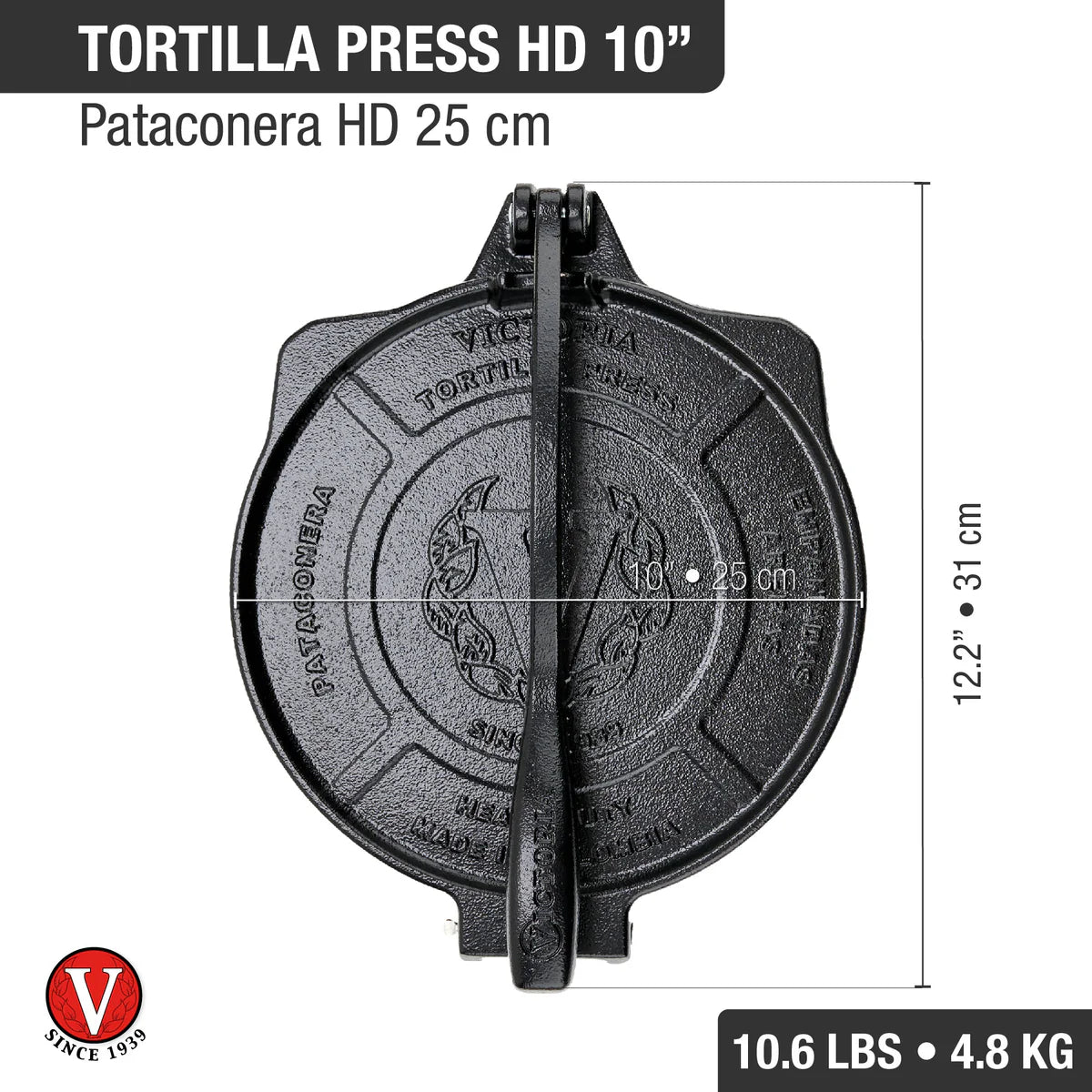 Victoria 10'' Cast Iron Tortilla Press Barbecue grill online shopping