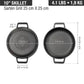 Victoria 10'' Cast Iron Round Skillet with Double Loop Handles Barbecue grill online shopping
