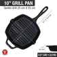 Victoria 10'' Cast Iron Square Grill Pan Barbecue grill online shopping