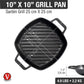 Victoria 10'' Cast Iron Square Grill Pan with Double Loop Handles Barbecue grill online shopping