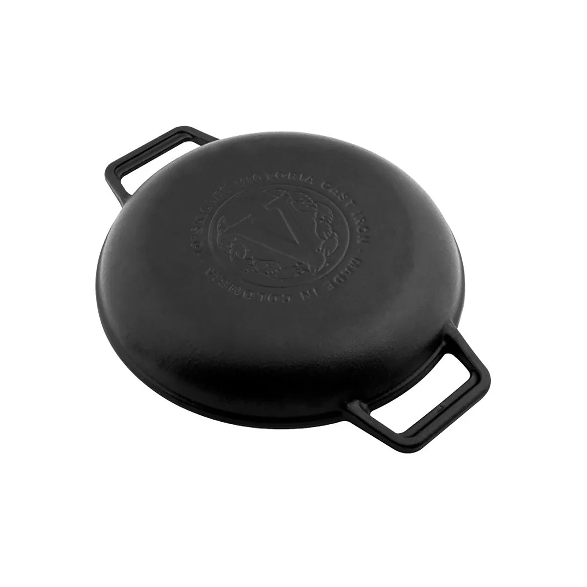 Victoria 10'' Cast Iron Round Skillet with Double Loop Handles Barbecue grill online shopping