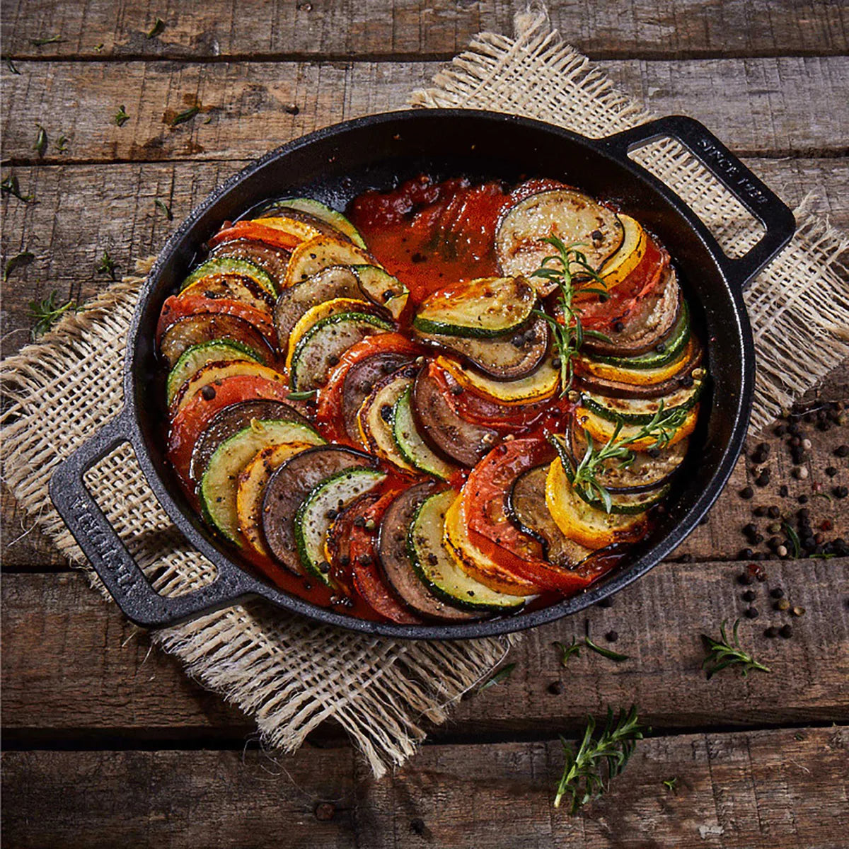 Victoria 10'' Cast Iron Round Skillet with Double Loop Handles Barbecue grill online shopping