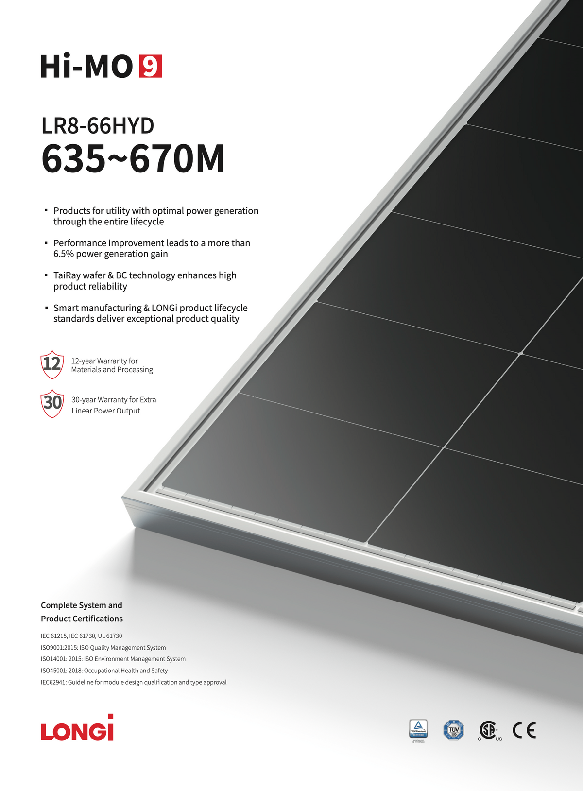 LONGi HI-MO9 Utility 635-670M PV Module