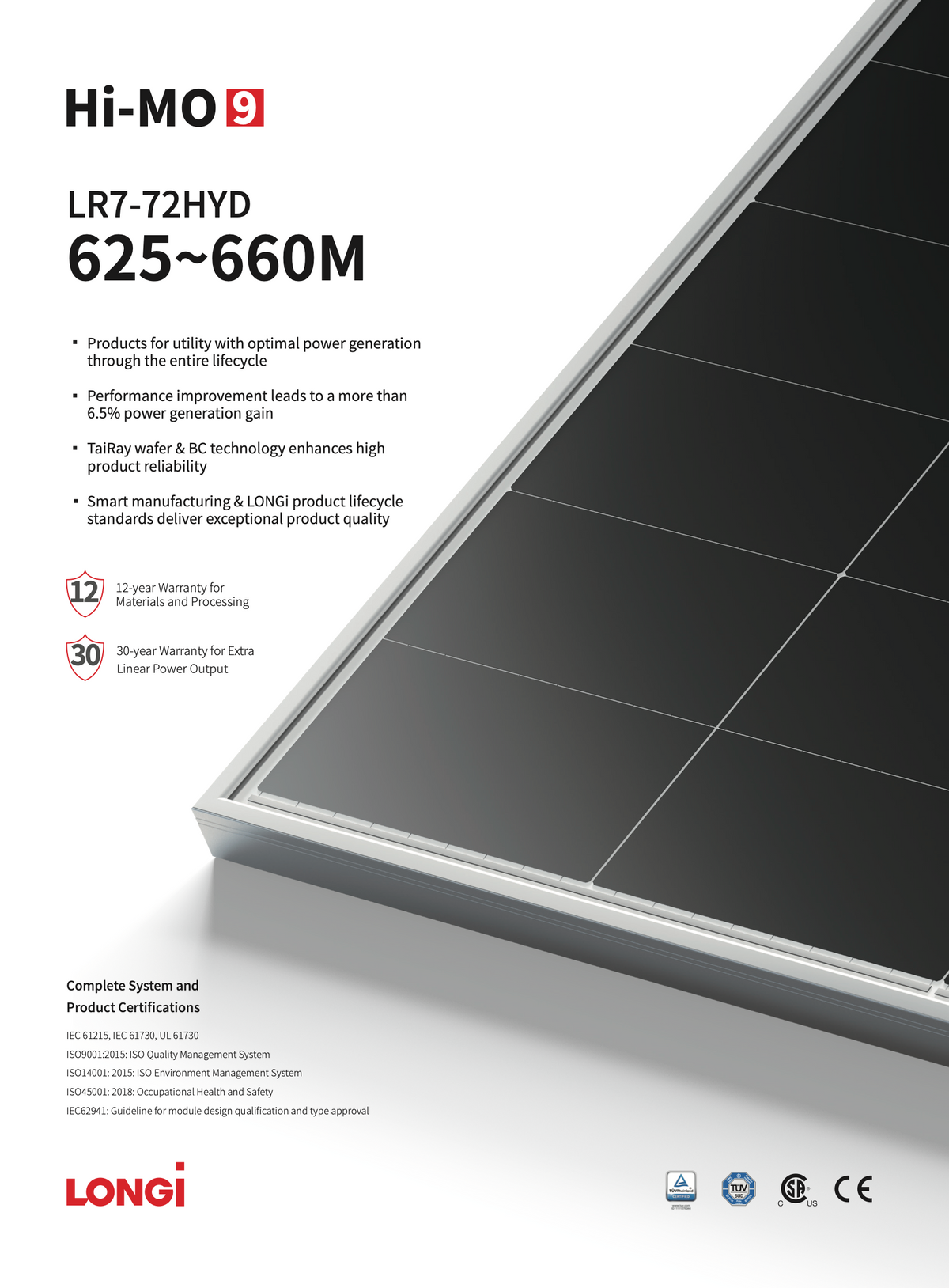 LONGi HI-MO9 Utility 625-660M PV Module