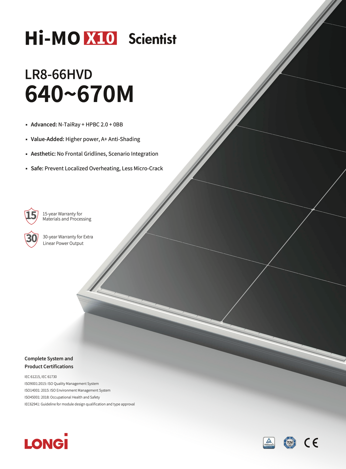 LONGi HI-MOX10 Scientist 640-670M PV Module LR8-66HVD