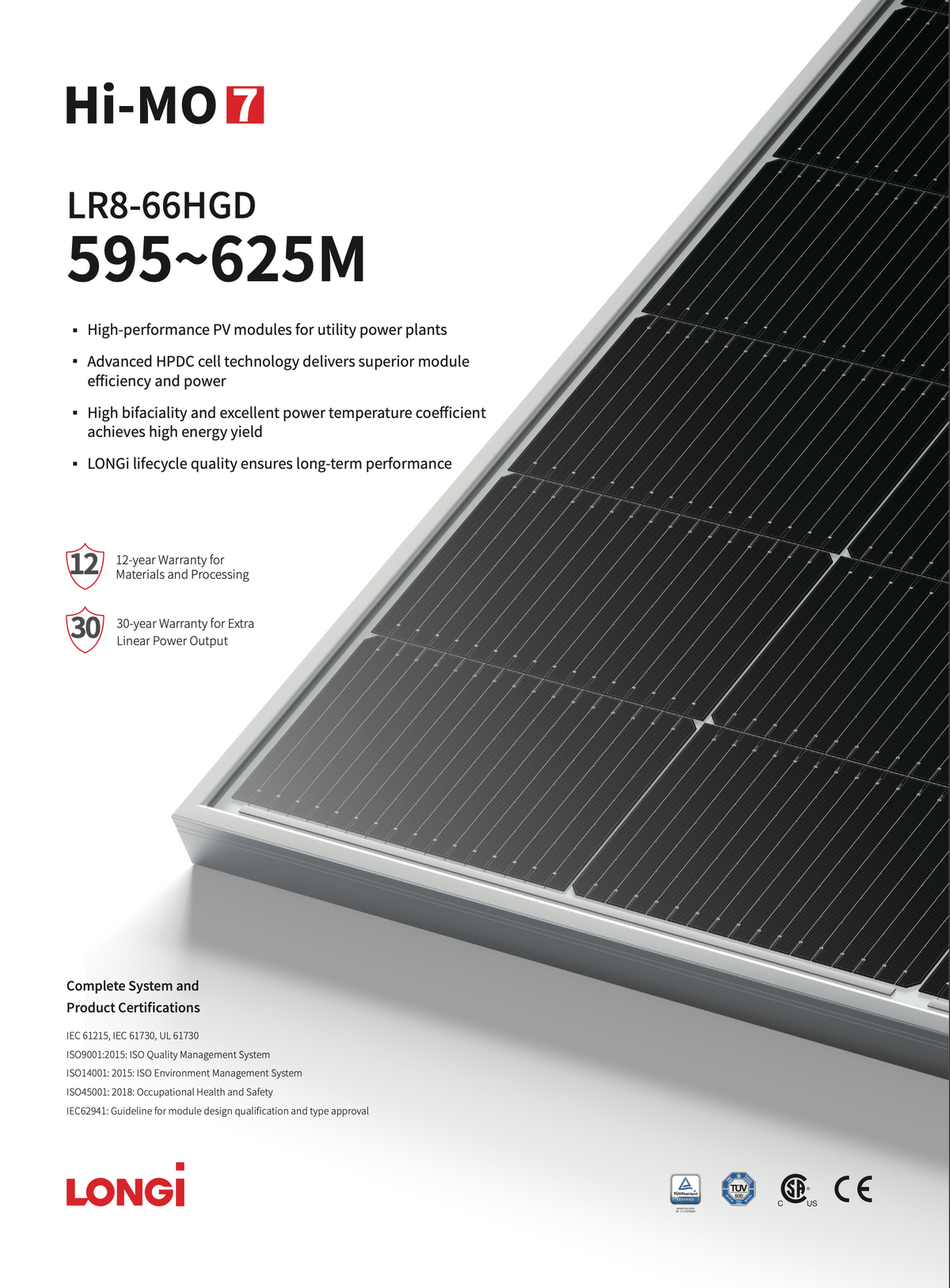 LONGi HI-MO7 595-625M PV Module LR8-66HGD