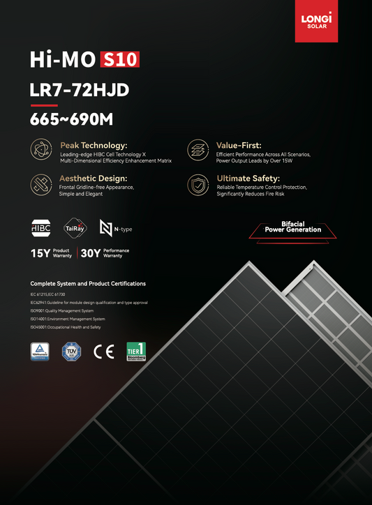LONGi HI-MO S10 665-690M PV Module