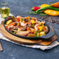 Victoria 11.5'' Cast Iron Oval Sizzle Pan and Serving Plate Barbecue grill online shopping