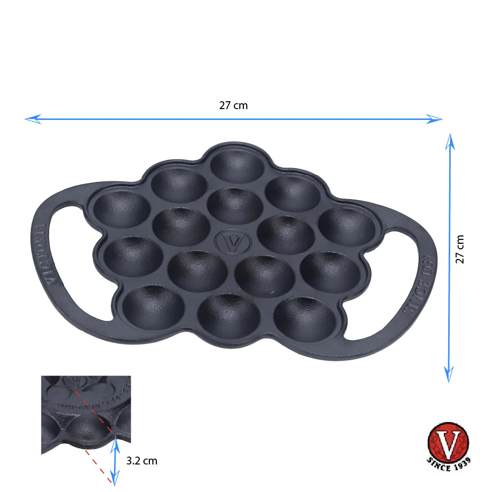 Victoria Cast Iron Poffertjes Pancake Pan Barbecue grill online shopping