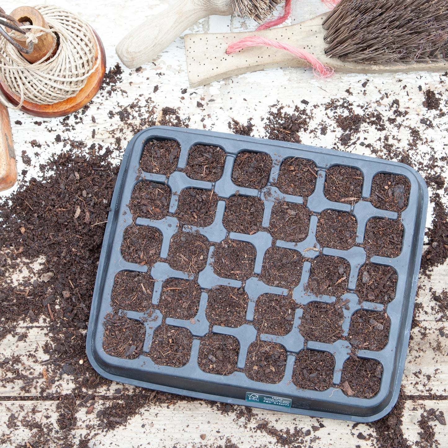 PlasticFreeGardening Natural Rubber 30 Cell Seedling Tray