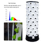 Lyine 80 Pot Vertical Growing Hydroponic Tower with Top to Bottom Flow Water Pump