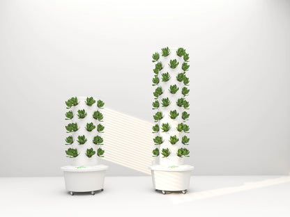 Lyine 40 Pot Vertical Growing Hydroponic Tower with Mechanical Timer