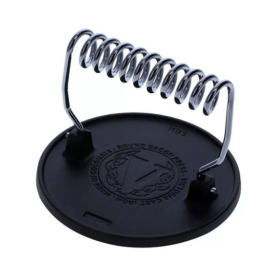 Victoria Round Cast Iron Meat Press with A Wire Handle Barbecue grill online shopping