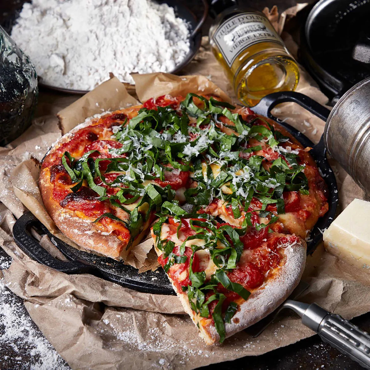 Victoria 10'' Cast Iron Comal and Pizza Pan with Dual Loop Handles Barbecue grill online shopping
