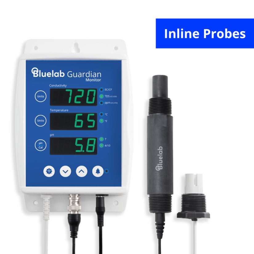 Bluelab Inline pH, Electrical Conductivity and Temperature Guardian Monitor with Wi-Fi
